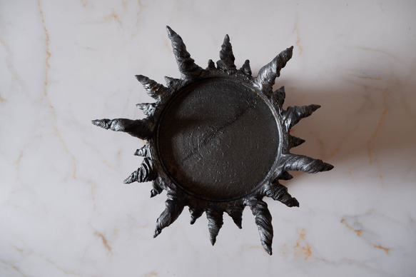 4.5号鉄砂黒魔界鉢台612　塊根植物　多肉植物　盆栽　植木鉢　作家鉢　鉢皿　沖縄 5枚目の画像