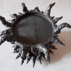 4.5号鉄砂黒魔界鉢台612　塊根植物　多肉植物　盆栽　植木鉢　作家鉢　鉢皿　沖縄 4枚目の画像