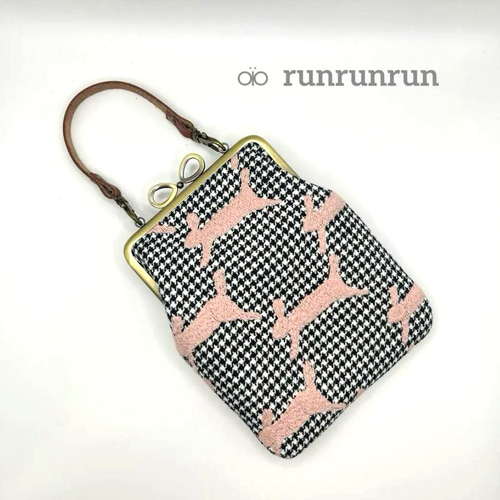 【SALE／55%OFF】 ⚮̈ ミナペルホネン/run run/がま口ポーチorショルダー run ショルダーバッグ
