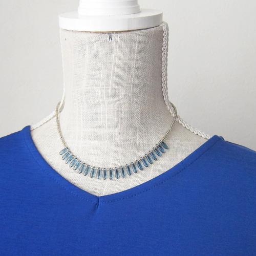 Giorgio Armani ネックレス ネイビー ビーズ