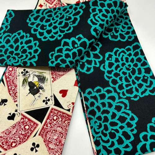 【1日1品】4321木綿半幅帯　不思議の国のアリス 豪華水引2点　帯締め 1日1品】4321木綿半幅帯 不思議の国のアリス 豪華水引2