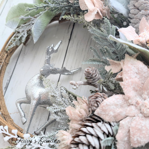 商品名【雪妃】あいみょん♥ローズとポインセチアの花束風クリスマスリース 商品名【雪妃】あいみょん様専用♥ローズとポインセチアの花束風クリスマス