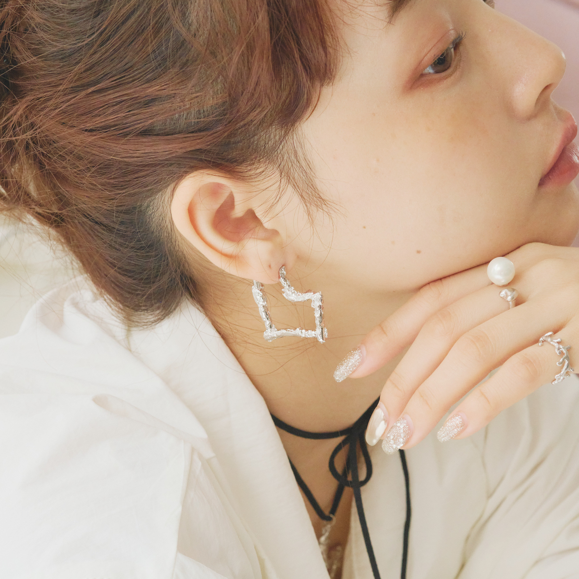 Branch Heart ピアス・イヤリング(Gold/Silver)