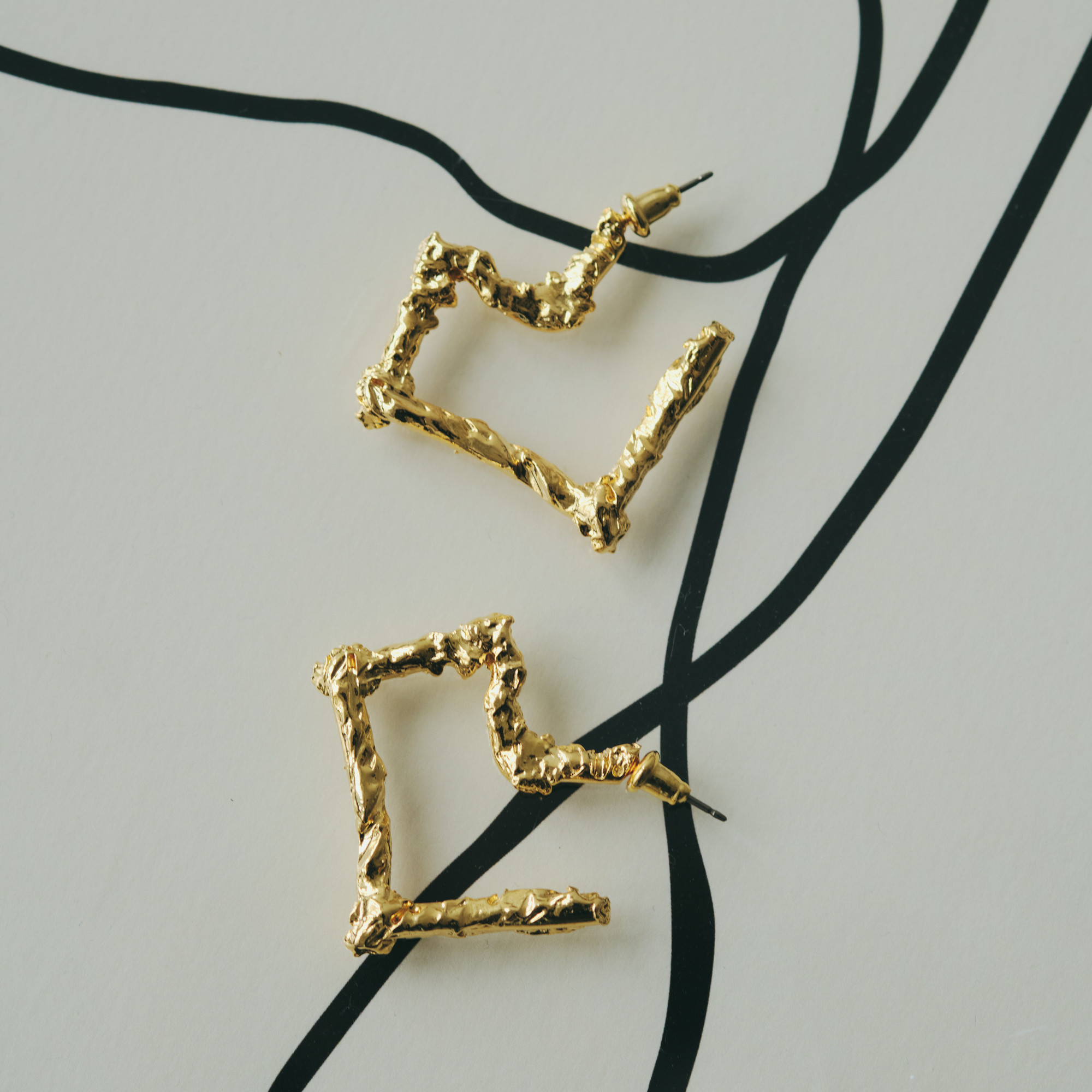 Branch Heart ピアス・イヤリング(Gold/Silver)