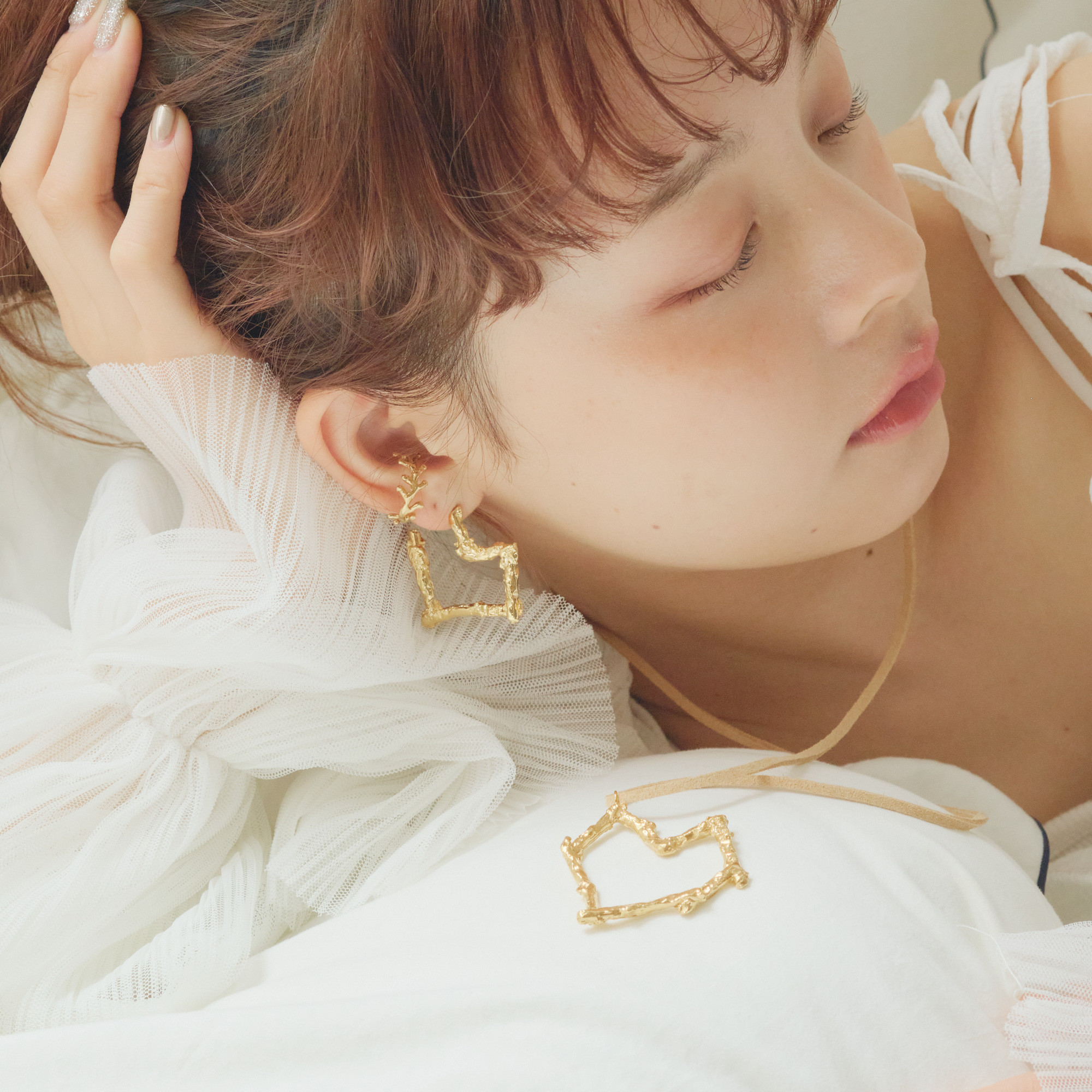 Branch Heart ピアス・イヤリング(Gold/Silver)