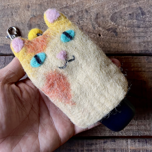 ケース　猫グッズ　羊毛フェルト　猫好き ネコ キーケース 羊毛 フェルト キーケース himalayajr 通販 18266016