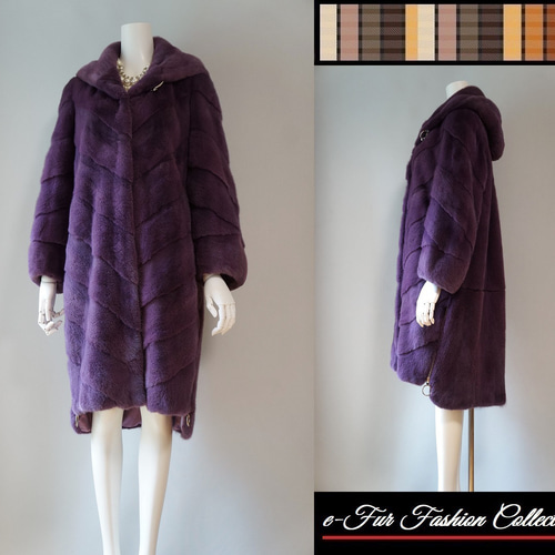 ミンクコート　紫　パープル　リアルファー　毛皮　OSFUR TOKYO ミンクコート 紫 パープル リアルファー 毛皮 OSFUR TOKYO 楽天市場