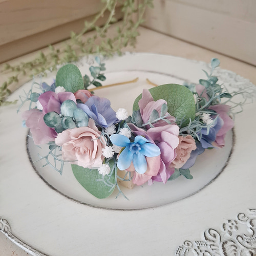 お花のカチューシャ✨️花冠 バックカチューシャ ヘア お花のカチューシャ✨️花冠 バックカチューシャ ヘア