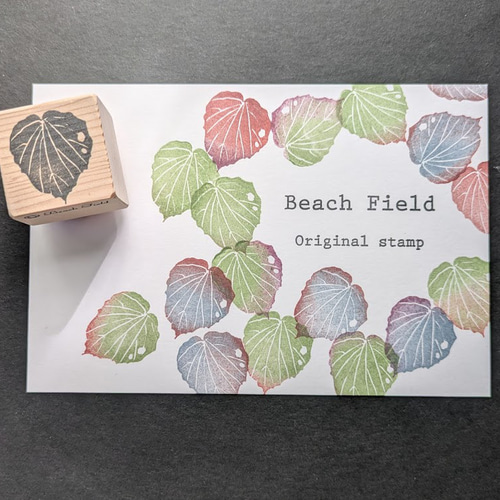 秋色葉っぱ スタンプ はんこ・スタンプ Beach field stamp 通販