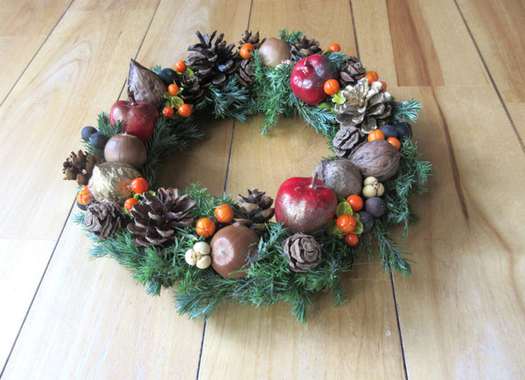 木の実のリース（里山） リース Cotton Cloth 通販 18266422｜Creema