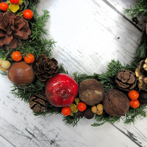 木の実のリース（里山） リース Cotton Cloth 通販 18266422｜Creema