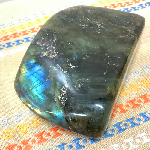 前世の記憶、魂の学び】大サイズ！天然石 ラブラドライト 原石置き物