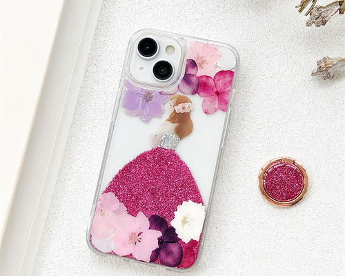 まろた様♡ご確認用 押し花ケース iPhone16/16Pro/16Plus/16ProMax 押し花スマホケース iPhone