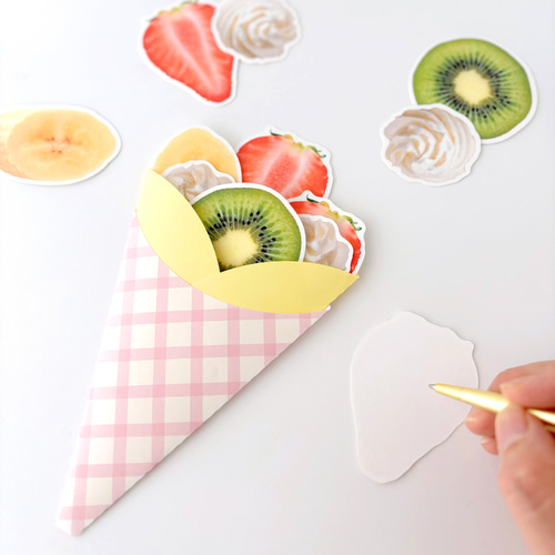 愛があふれだす！クレープブーケ〈デザートセット〉【寄せ書き