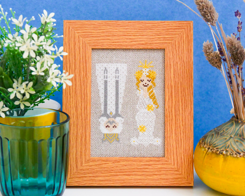 ヨーロッパ式刺繍絵タペストリー: Winter in the Mountain ヨーロッパ式刺繍絵タペストリー: Winter in the Mountain