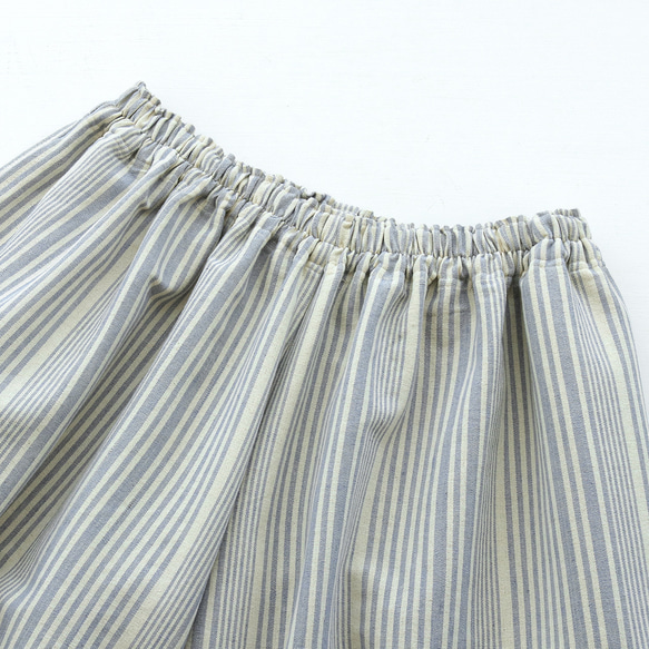 可調長度！春季舒適厚棉寬褲（米白/藍灰色）PT02 第9張的照片