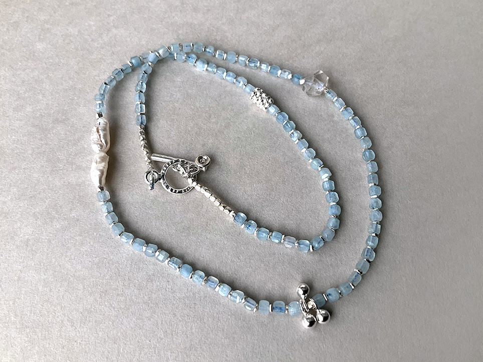 【 アクアマリン・silver950 】hauskaa ／ ネックレス