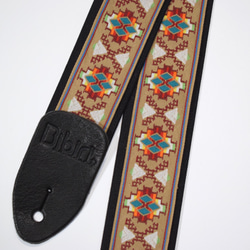 和柄ギターストラップ 鯉/金-銀 京都西陣織 金襴生地 tiny