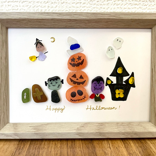 シーグラスアート ハロウィン♪