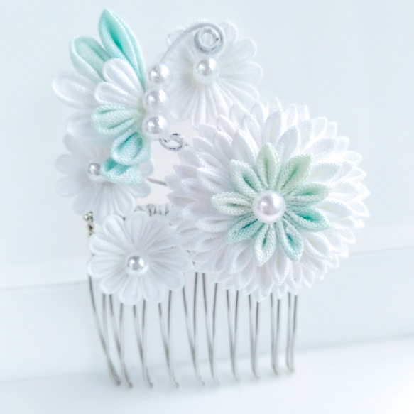 つまみ細工 髪飾り 蝶々 成人式 卒業式 結婚式 七五三 かんざし つまみ