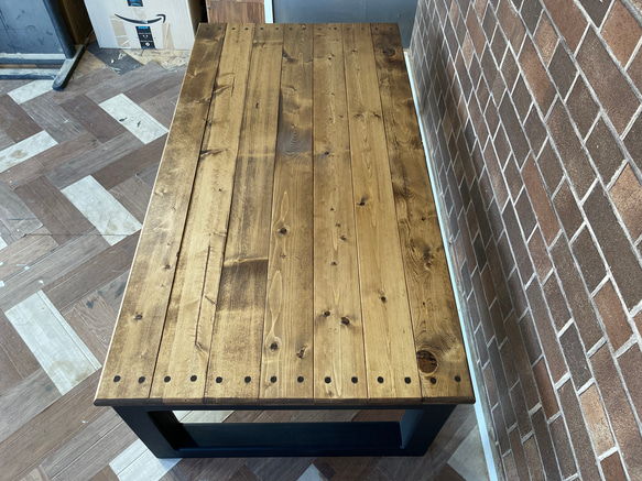 hotaru　男前家具　ローテーブル　リビングテーブル　天然木　無垢材　オーダー可　人気商品 7枚目の画像