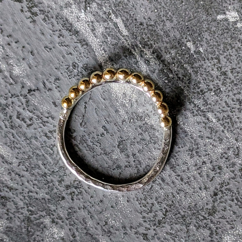 シルバー・ゴールドシルバービンテージリング指輪 SV925 シルバー925 レディースリング S925 18K GP シルバー ゴールド 幅広