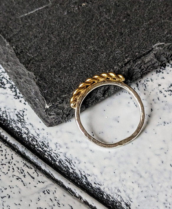 シルバー ツイストデザインリング シルバー ツイストデザイン