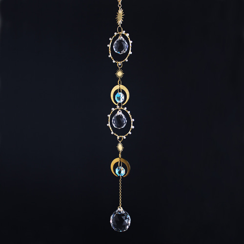 サンキャッチャー♡ハンドメイド「お日様とお月様とお星様♡」 サンキャッチャー♡ハンドメイド「お日様とお月様とお星様♡」