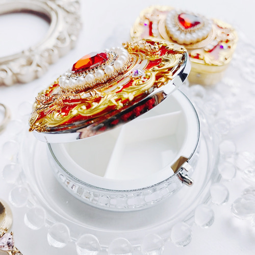 キラキラ魔法のピルケース aquamarine コンパクト フリーボックス