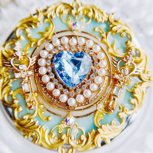 キラキラ魔法のピルケース aquamarine コンパクト フリーボックス