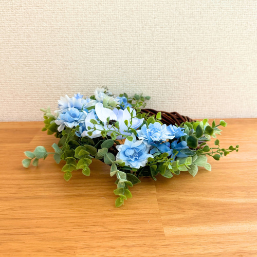 爽やかブルーのハーフリース | 造花 | アーティフィシャルフラワー