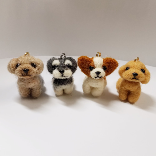 羊毛フェルト、トイプードルキーホルダー オーダー