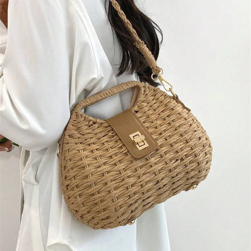CHARLES & KEITH メタリックアクセント ターンロッククロス