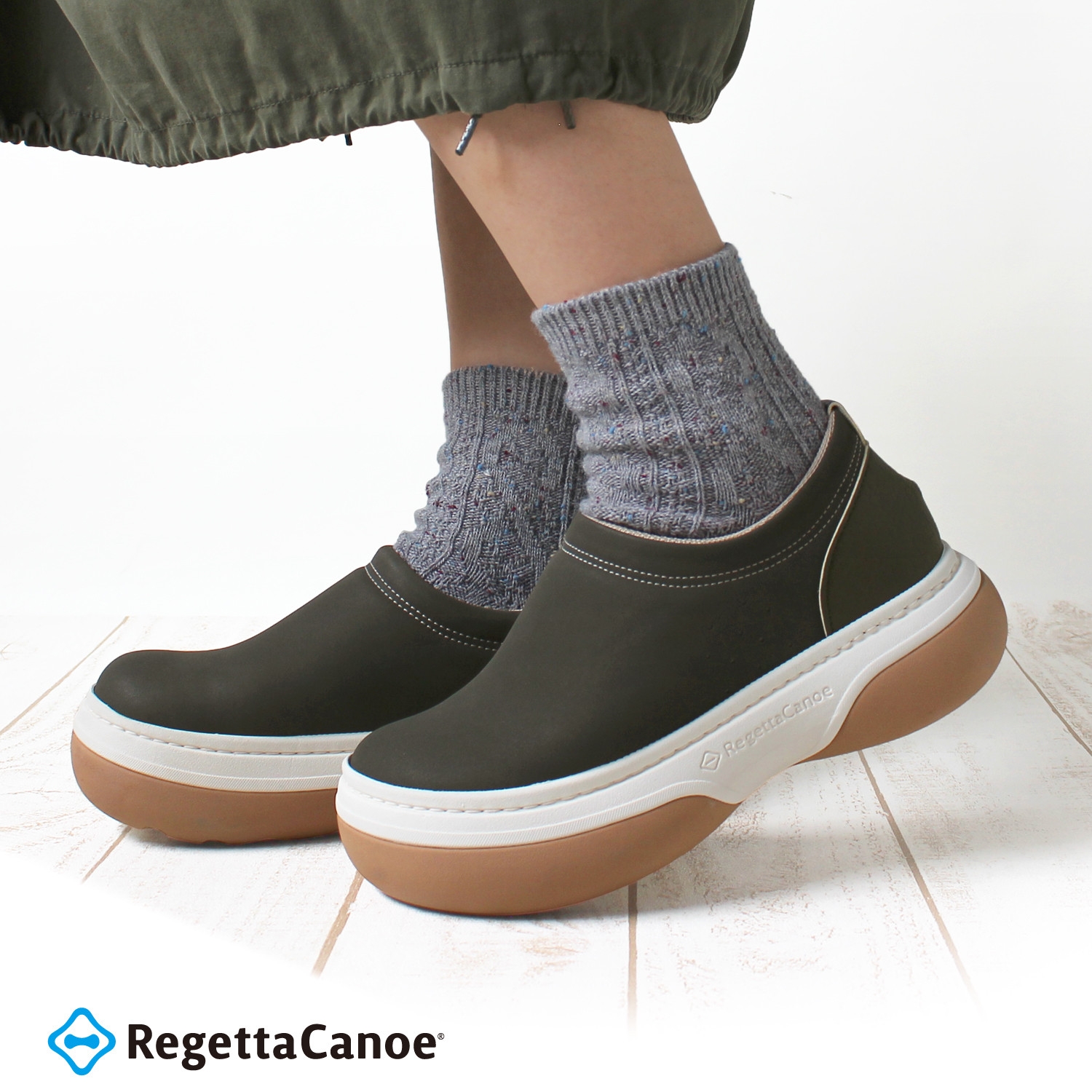 ヌバック調 モックシューズ レディース フリッツモ RegettaCanoe -リゲッタカヌー- CJFT005