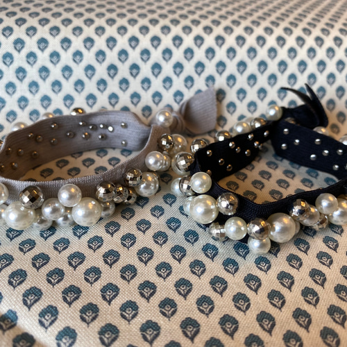 新入荷！『シルバービーズとパール！スタッズの様に付いたお洒落な  