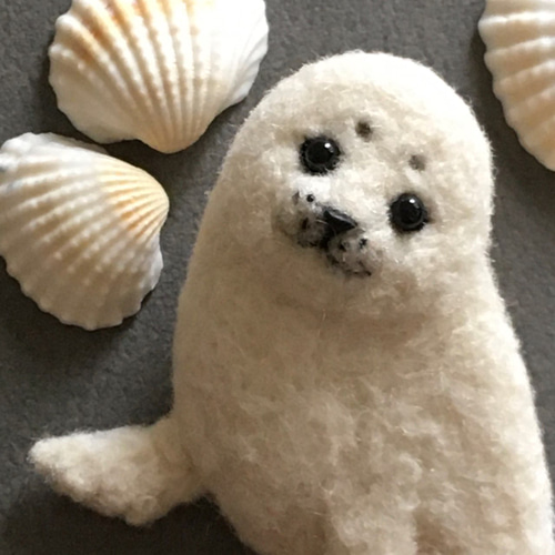 junpemiページ♡夏- ̗̀ ☺︎ ̖́-あざらしボート★羊毛フェルト f925f53a78fcc2a294dfadae80c8c2