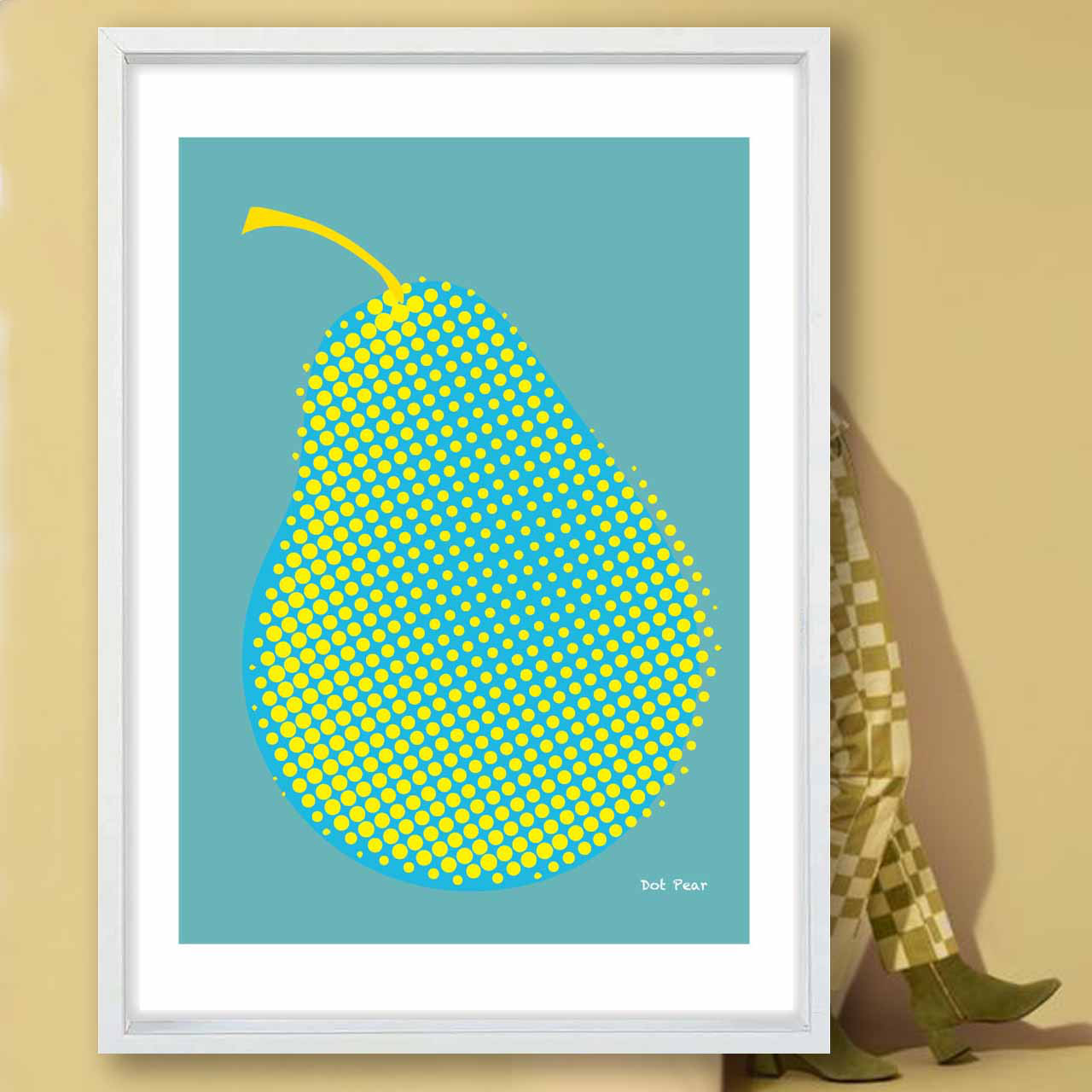 Pop Pear フルーツ イラスト ポスター A4 A3 A2 A1 アート