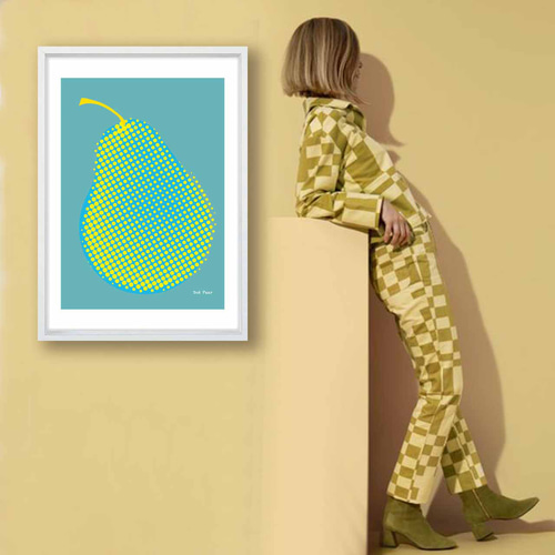 Pop Pear フルーツ イラスト ポスター A4 A3 A2 A1 アート アート