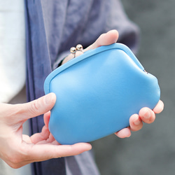 ワケありな逸品 送料無料 小さい財布 ミニマム 革巻き がま口 国産 オイルスムース 12枚目の画像