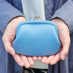 ワケありな逸品 送料無料 小さい財布 ミニマム 革巻き がま口 国産 オイルスムース 9枚目の画像