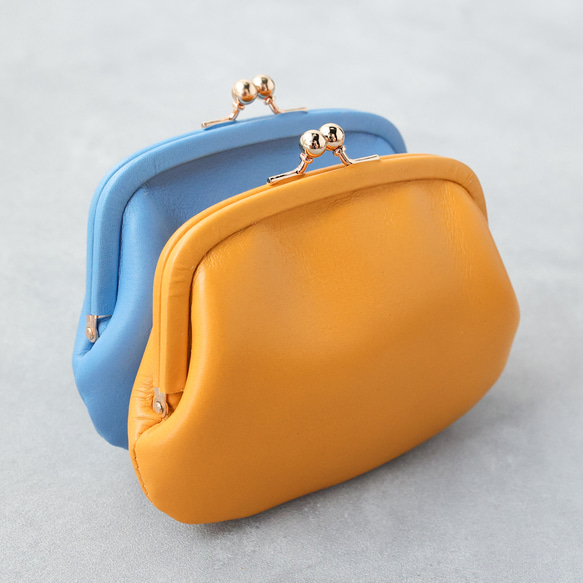 ワケありな逸品 送料無料 小さい財布 ミニマム 革巻き がま口 国産 オイルスムース 7枚目の画像