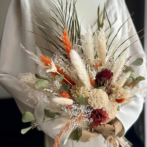 ウェディングブーケ ドライフラワー 秋のドライブーケ ギフトブーケ