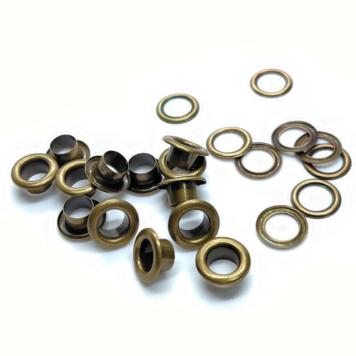 両面ハトメ 内径 6mm アンティーク 50個 レザークラフトハトメ 定形外