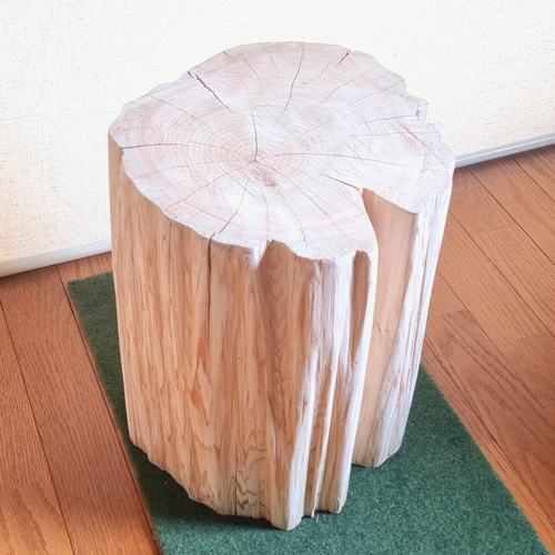 いい香り 東濃ひのき スツール・フリル・無垢無塗装・オーガニック