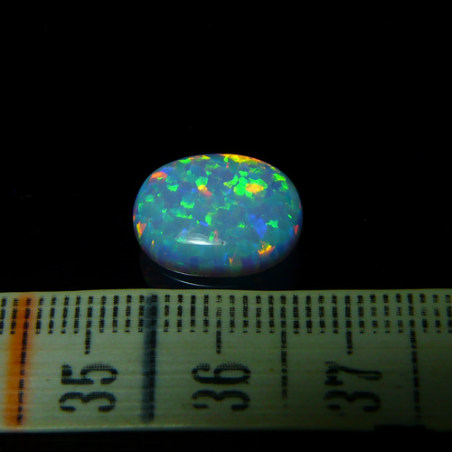 K304 !(^^)! キラキラ遊色 インド産 合成オパール ルース その他素材