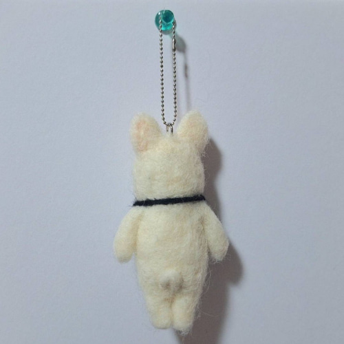 ♡羊毛フェルト フレンチブルドッグさんキーホルダー♡ 羊毛フェルト