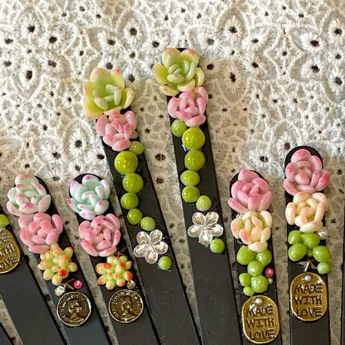 多肉ピンセット♡ 多肉寄せ植えピンセット・ネイル・つまみ細工