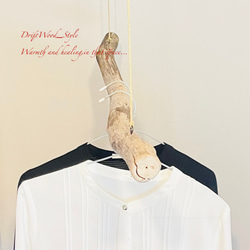 流木インテリア 1ｍサイズのシンプルな流木のハンガーラック 北欧 衣装掛け ハンギング 吊り下げ ハンガーポール N50 4枚目の画像