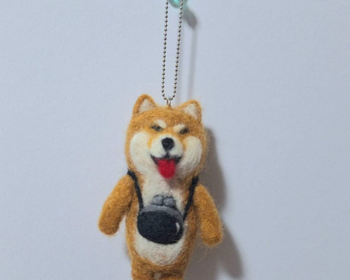 ♡羊毛フェルト 柴犬さんキーホルダー♡ 羊毛フェルト 324naka 通販