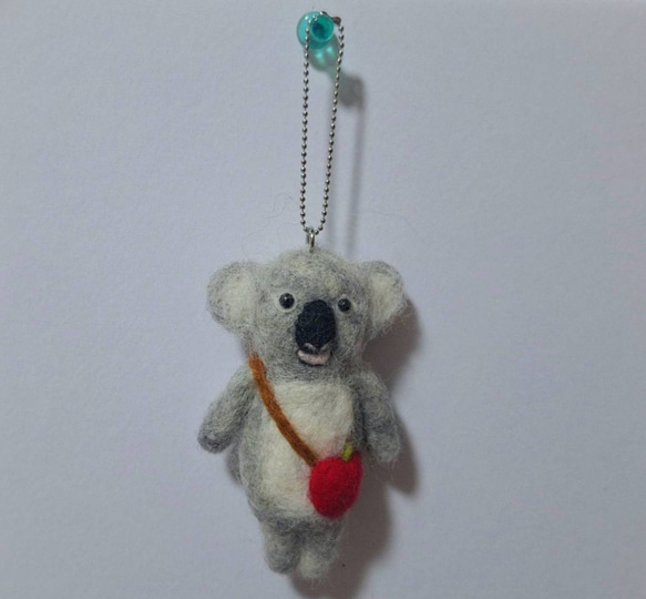 mar】コアラ 羊毛フェルト ストラップ ハンドメイド ♡羊毛フェルト